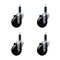 Service Caster 3.5'' SS Hard Rubber Wheel Swivel 1'' Expanding Stem Caster Set, 4PK SCC-SSEX20S3514-HRS-1-4 - alternate 1
